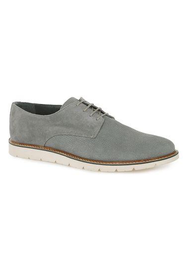 Topman Mens Grey Gray Suede Wedge Lace Up Shoes