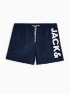 Jack & Jones Mens Jack & Jones Navy All Over Print Swim Shorts