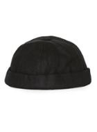 Topman Mens Black Melton Docker Beanie Hat