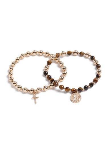 Topman Mens Brown Gold Bracelet Pack*