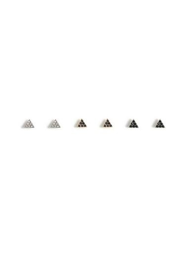 Topman Mens Black Triangle Earring Pack