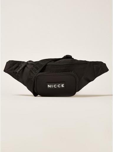 Topman Mens Nicce Black Nylon Cross Body Bag