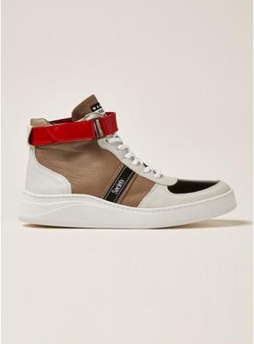 Topman Mens White Leather Mercurio Hi Top Boots