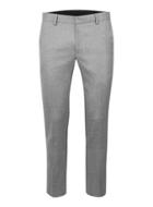 Topman Mens Light Grey Salt And Pepper Ultra Skinny Fit Cropped Smart Pants