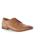 Topman Mens Tan Leather Embossed Derby Shoes