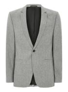 Topman Mens Mid Grey Gray Wool Blend Smart Blazer