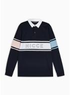 Nicce Mens Blue Nicce Navy Rugby Shirt