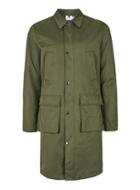 Topman Mens Green Khaki Formal Military Style Mac