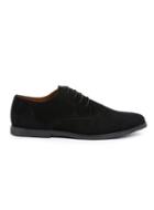 Topman Mens Black Perforated Desert Shoes