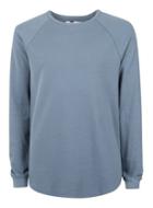 Topman Mens Blue Textured Raglan T-shirt