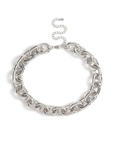 Topman Mens Silver Link Choker*