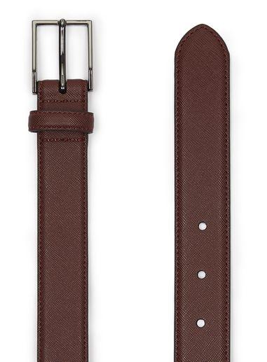 Topman Mens Red Oxblood Leather Belt