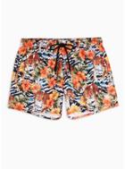 Topman Mens Multi Leopard Floral Print Swim Shorts