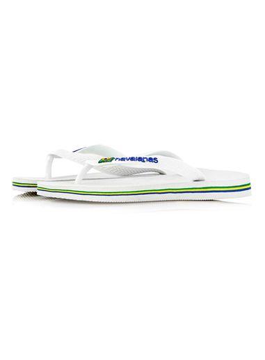 Topman Mens Havaianas White Brazil Logo Flip Flops
