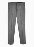 Topman Mens Grey Tailored Fit Suit Trousers