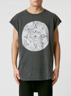 Topman Mens Black Ouija Longline T-shirt
