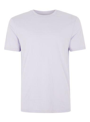 Topman Mens Purple Lilac Slim Fit Crew Neck T-shirt