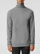 Topman Mens Grey Aaa Charcoal Long Sleeve Roll Neck Sweater