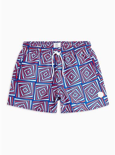Topman Mens Multi Illusion Printed Swim Shorts