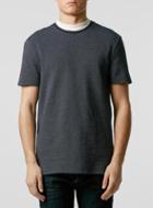 Topman Mens Blue Ltd Navy Heavyweight T-shirt