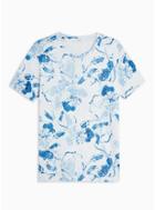 Selected Homme Mens Blue Selected Homme 'matthew' Floral Print T-shirt