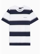 Nicce Mens Multi Nicce Navy And White Stripe T-shirt
