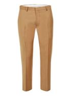 Topman Mens Brown Topman Premium Camel Skinny Fit Cropped Smart Trousers