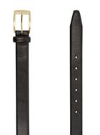 Topman Mens Skinny Smart Belt With Edge Detail And Gold Buckle In Black