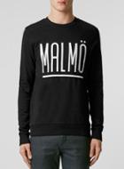 Topman Mens Grey Black Malmo Print Sweatshirt