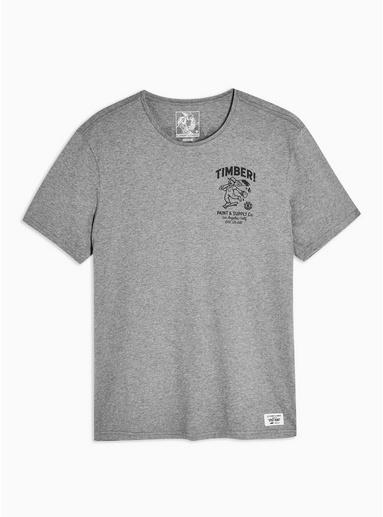 Element Mens Element Grey 'supply' Organic Cotton T-shirt*