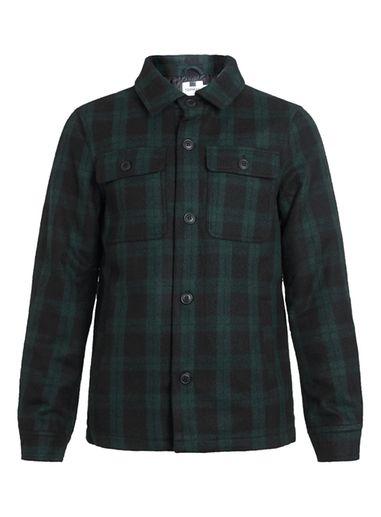 Topman Mens Black Atticus Check Wool Rich Jacket