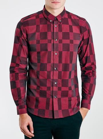 Topman Mens Wincer And Plant Red Shirt