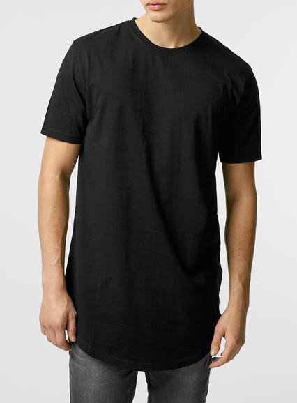 Topman Mens Black Antioch Embroidered Logo T-shirt