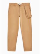 Topman Mens Stone Tapered Trousers With Chain
