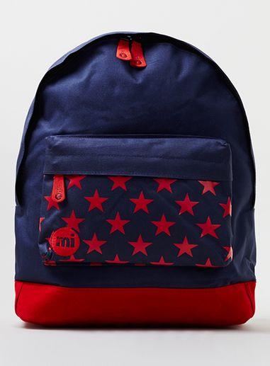 Topman Mens Blue Mi-pac Red And Navy Backpack*