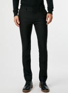 Topman Mens Black Flannel Ultra Skinny Suit Pants