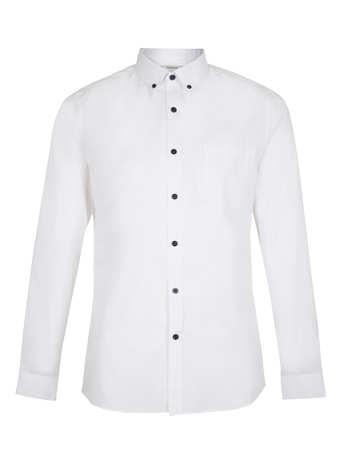 Topman White Button Down Long Sleeve Smart Shirt