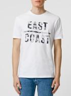 Topman Mens White East Coast Print T-shirt