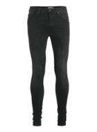 Topman Mens Smokey Black Super Spray On Skinny Jeans