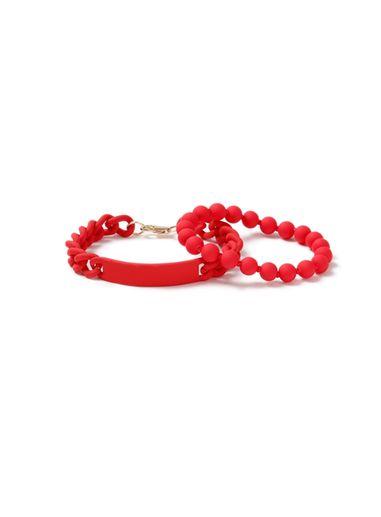 Topman Mens Red Rubber Bracelets*