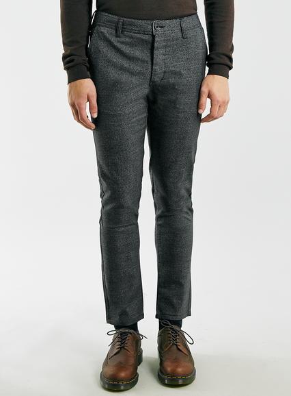 Topman Mens Grey Check Stretch Skinny Chino