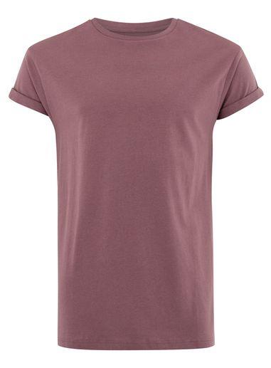 Topman Mens Purple Taupe Muscle Roller T-shirt