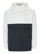 Topman Mens Black And White Overhead Half Zip Jacket