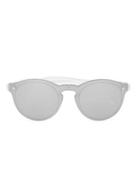 Topman Mens Grey Silver Layover Mirrored Sunglasses