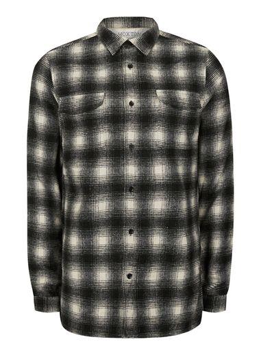 Topman Mens Hoxton Shirt Company Black And Off White Check Shirt*