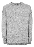 Topman Mens Ltd Grey And Black Twist Oversized Sweater