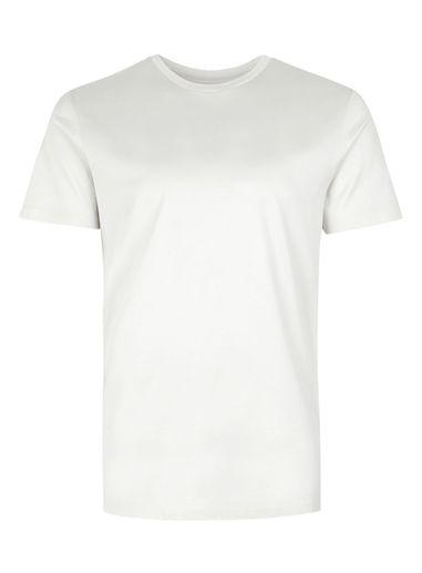 Topman Mens Cream Topman Premium Off White Slinky Soft T-shirt