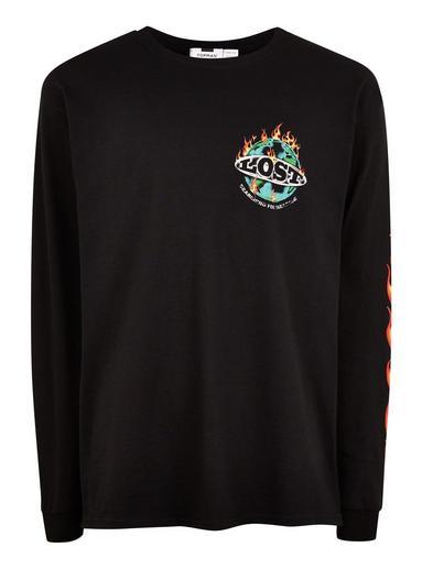 Topman Mens Black 'lost' T-shirt