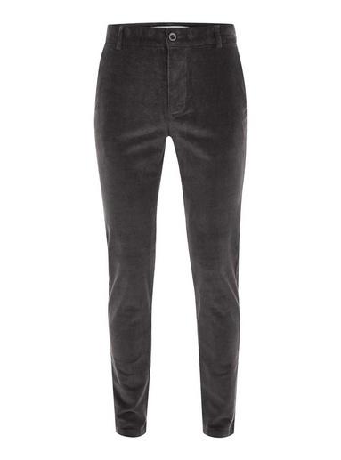 Topman Mens Grey Charcoal Stretch Skinny Corduroy Trousers