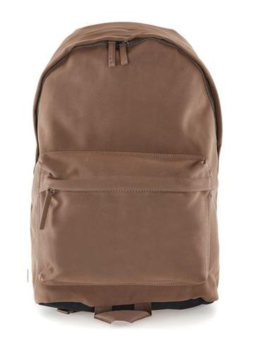 Topman Mens Brown Rubberised Backpack